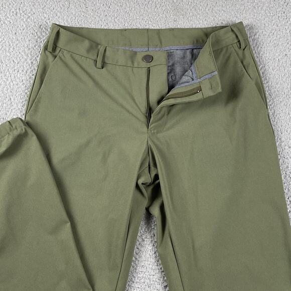 J. Hilburn Men's 36x31 Olive Green Slacks Chino Causal Formal Office Classic - Picture 2 of 11